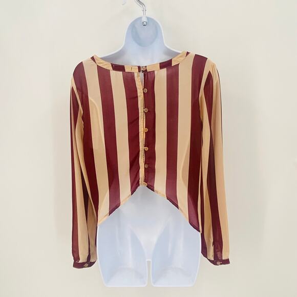 Sweat Ruby Stripped Sheer Top - Picture 3 of 7